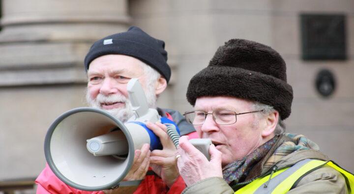 STOP Prison Guards Housing Asylum Seekers demonstration