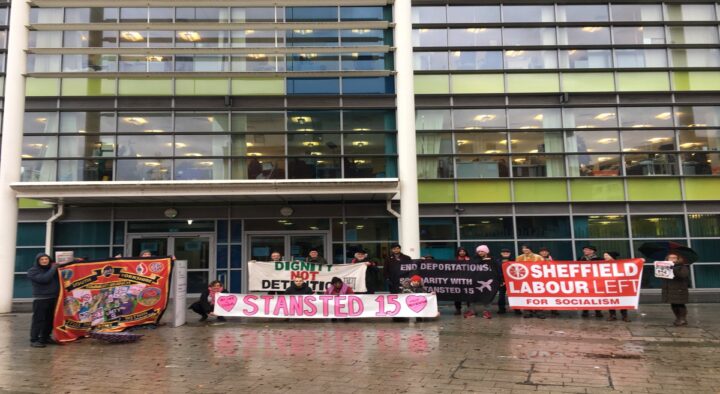 Sheffield Stands with the Stansted 15